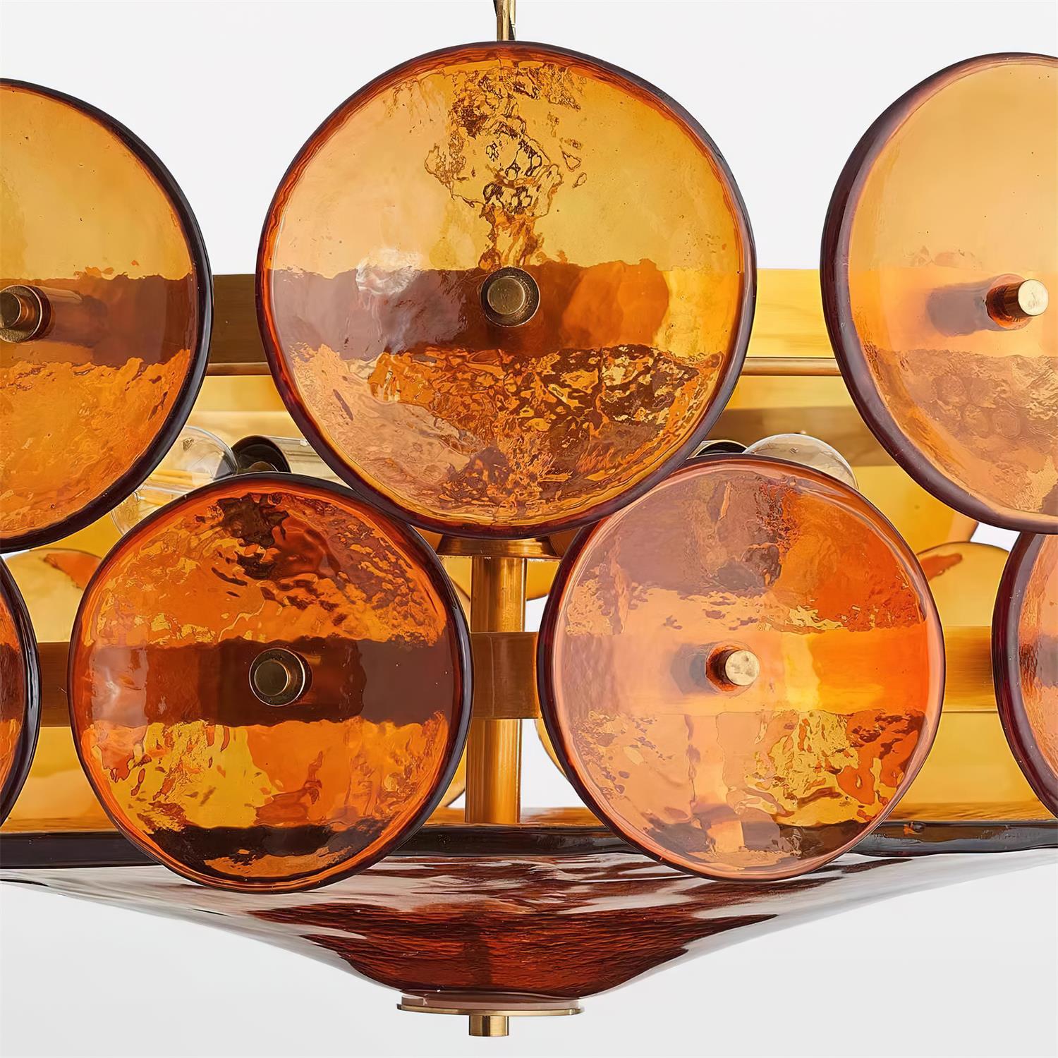 Ventilo Amber Glass Chandelier