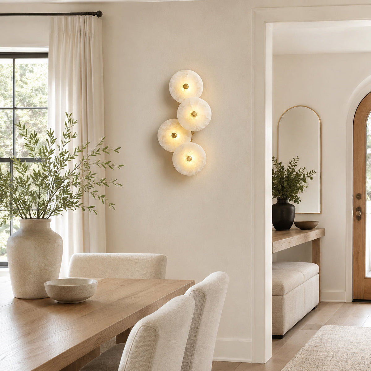 Lotus Alabaster Wall Sconce