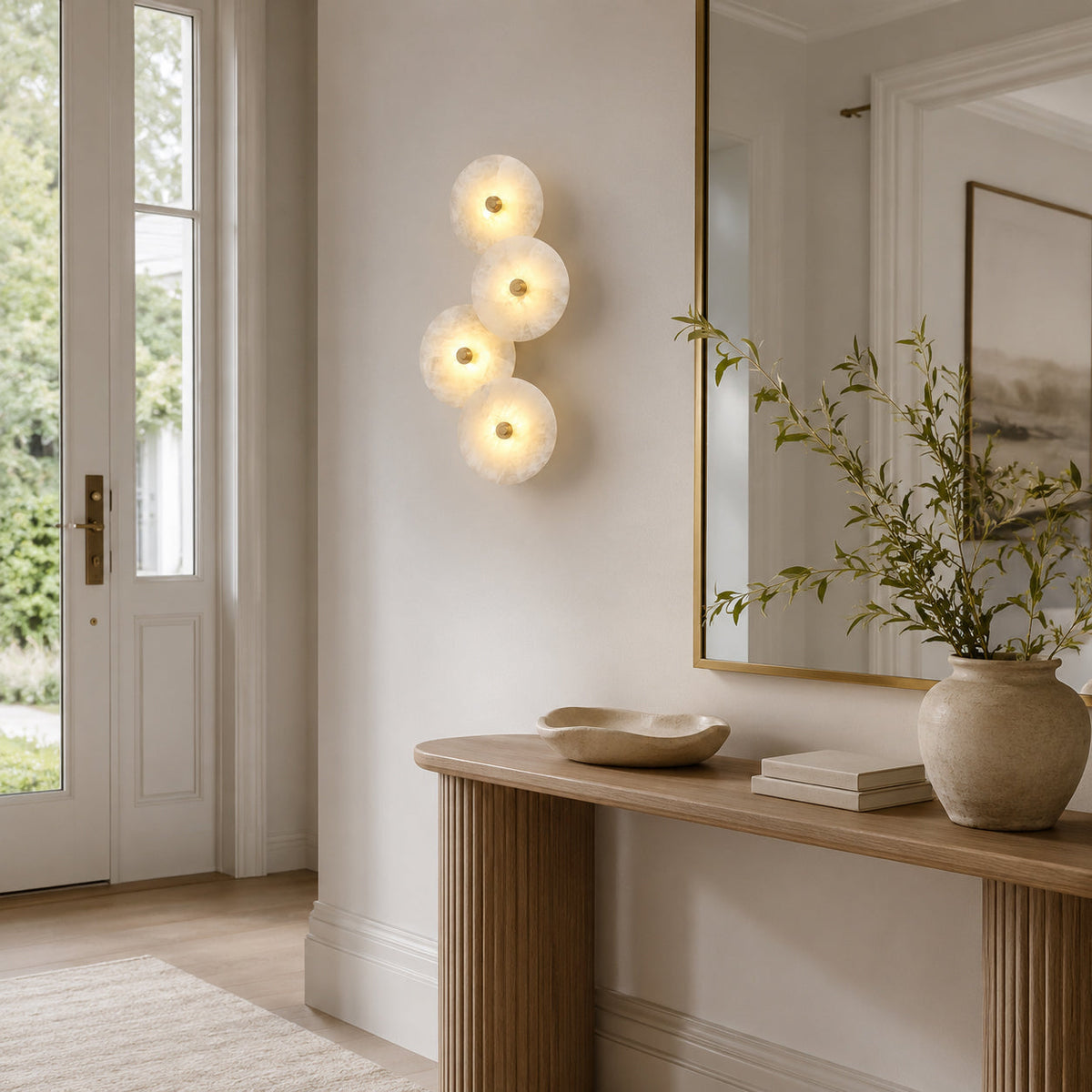 Lotus Alabaster Wall Sconce