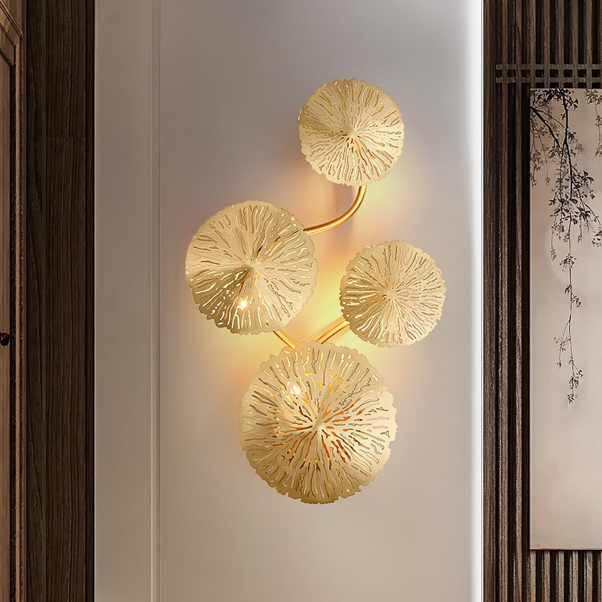 Nesipet Lotus Leaf Wall Sconce