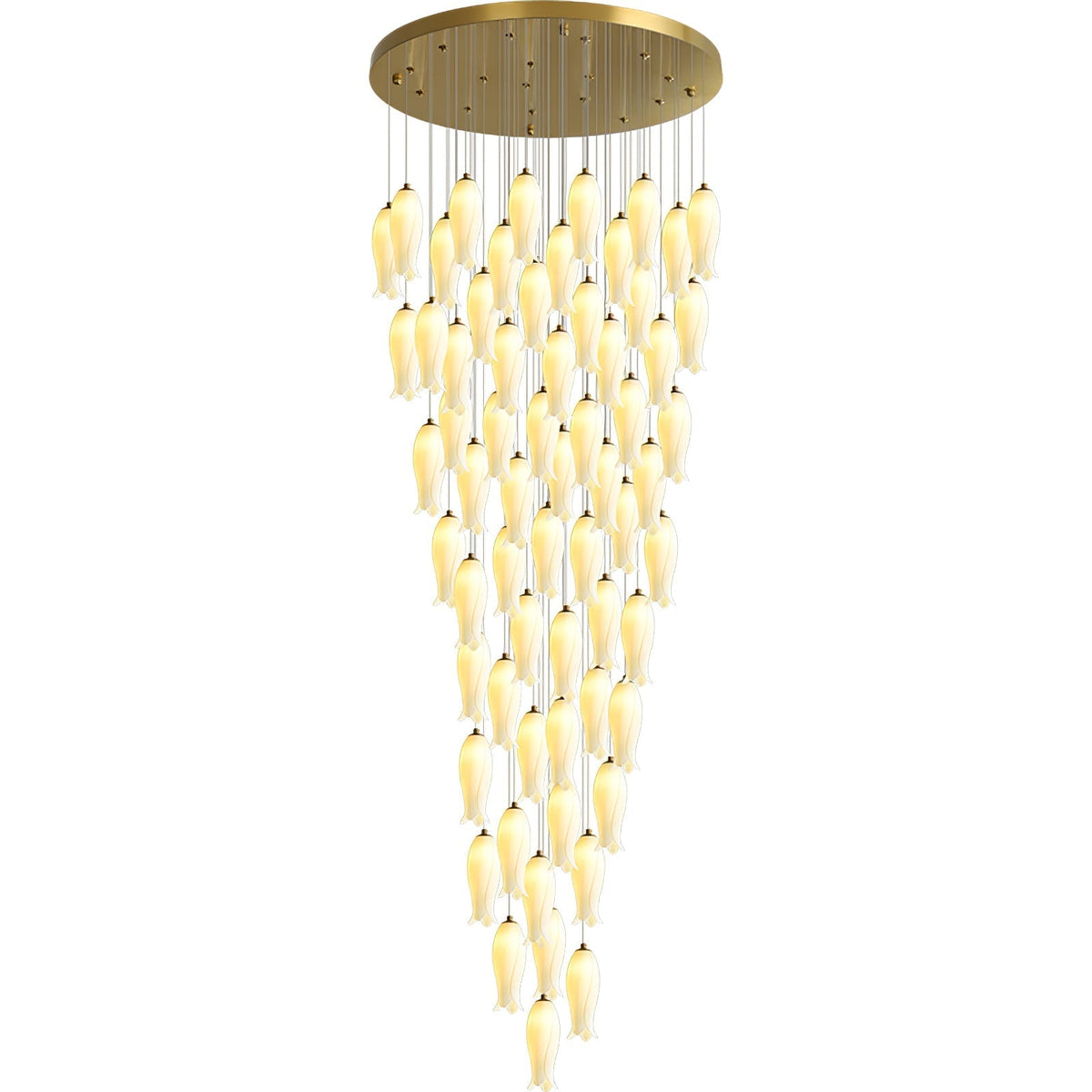 Sylirion Alabaster Brass Chandelier