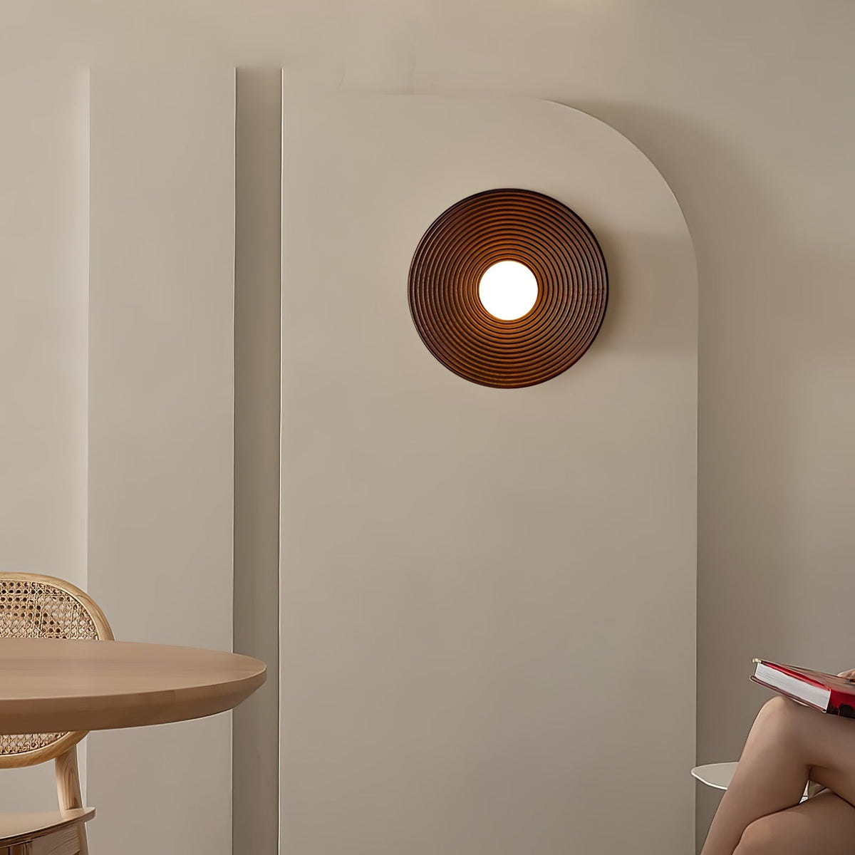 Aldenise Nordic Art Contour Wooden Sconce Wall lamp