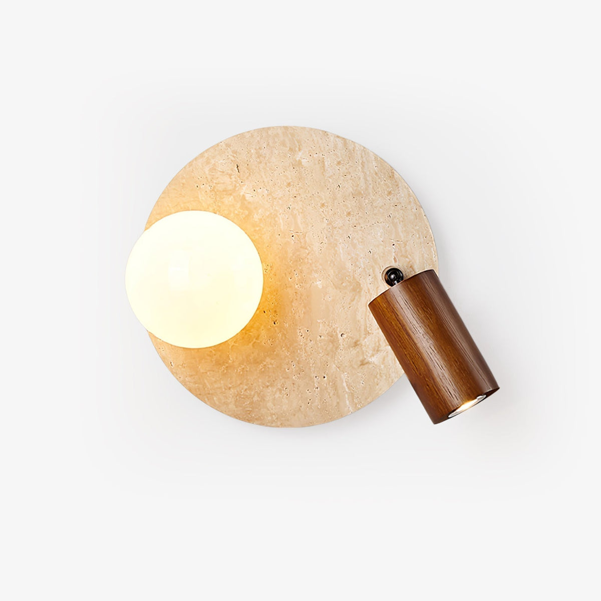 Armara Travertine Disc Wall Light