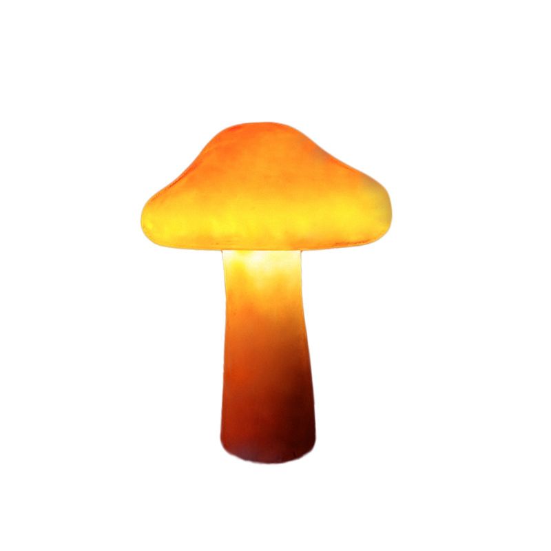 Wenipek Mushroom Outdoor Ground Light, Hardwired/Solar, Orange