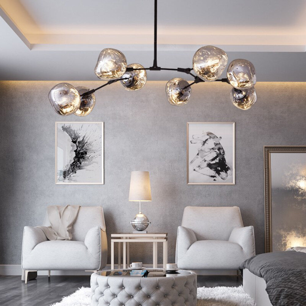 Rebogum Modern Globe Lava 3 Pendant Light Fixture
