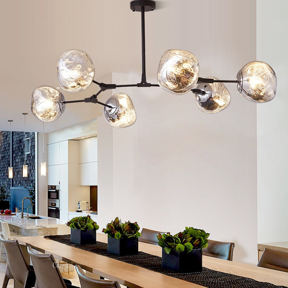 Rebogum Modern Globe Lava 3 Pendant Light Fixture