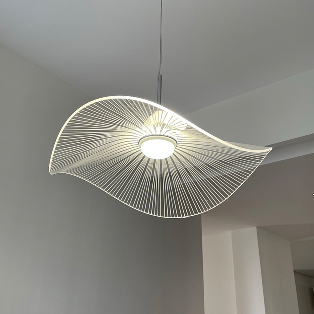 Wibilan Designer Lotus Leaf Shaped Metal Pendant Light,White