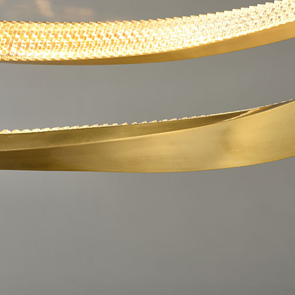 Hapemum Minimalist Ring Spiral Shape Pendant Light,Gold