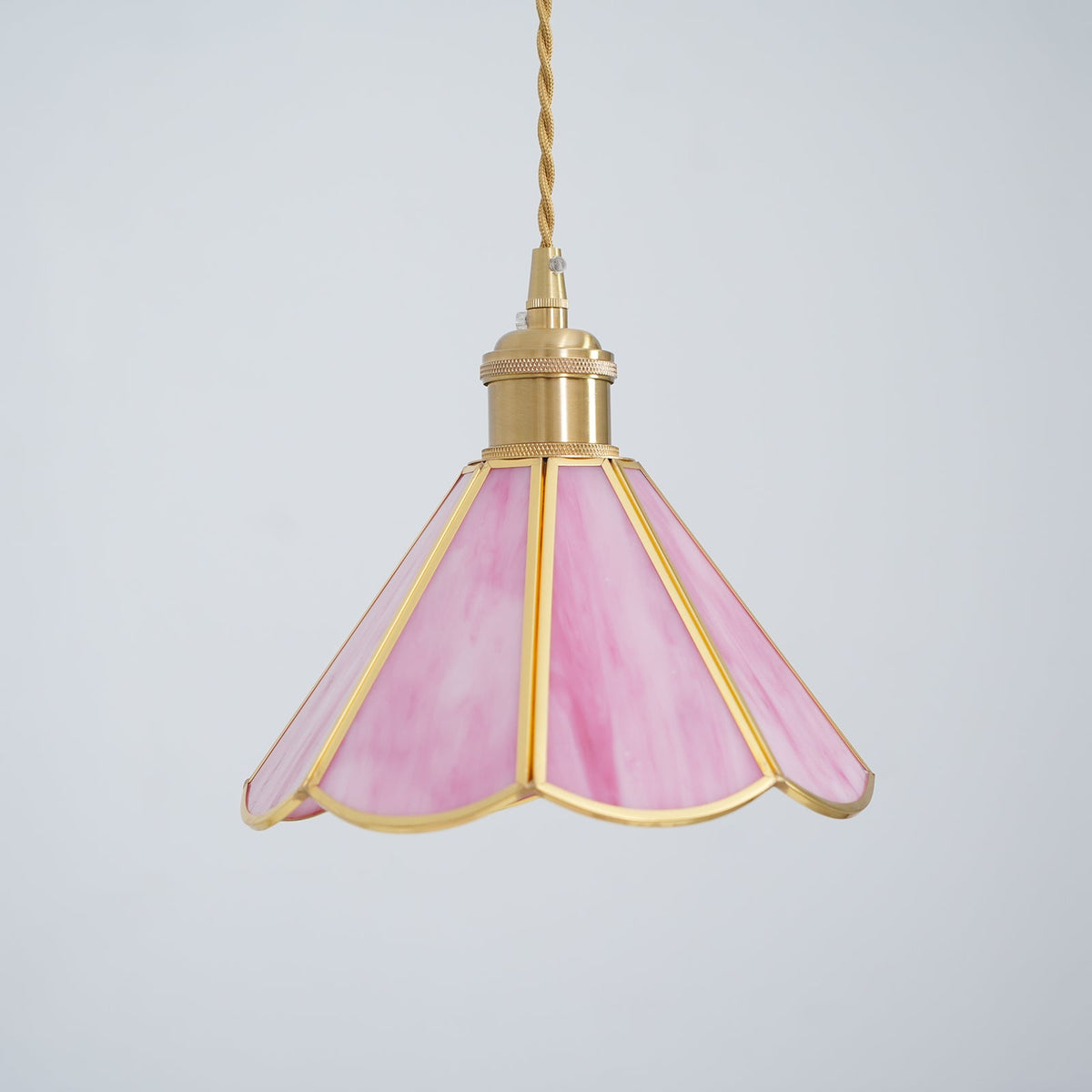 Lione Pink Stained Glass Pendant Light