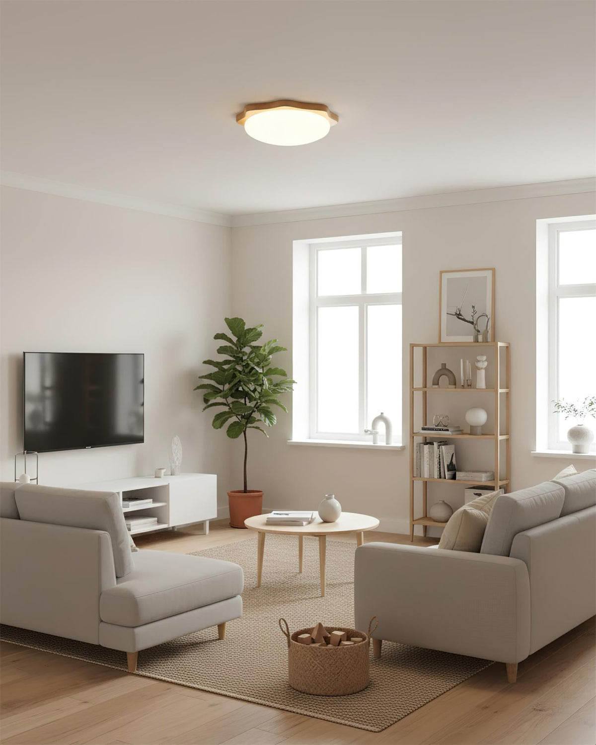 Rinaeria Wood Ceiling Lamp
