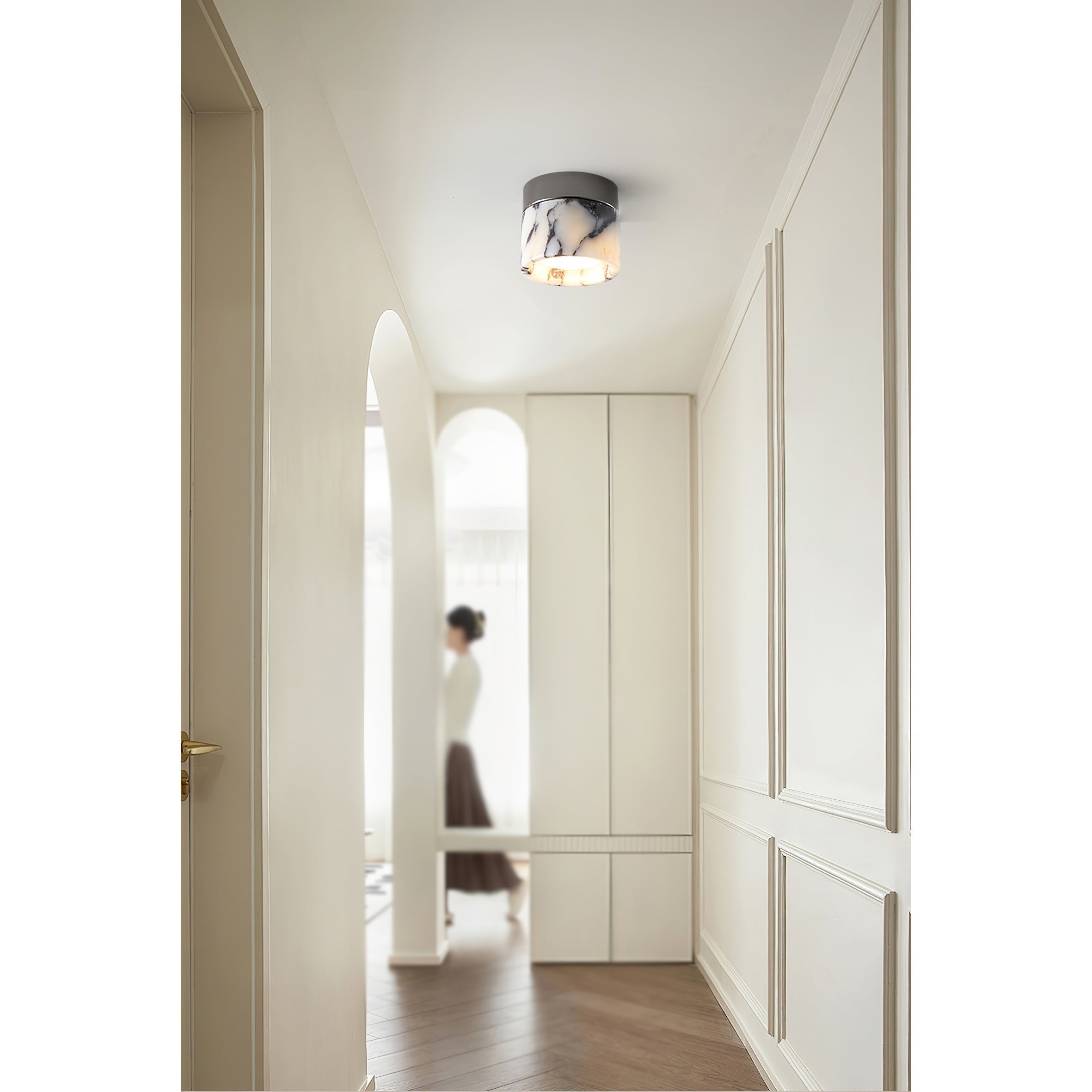 Ivinir Round Marble Ceiling Lamp