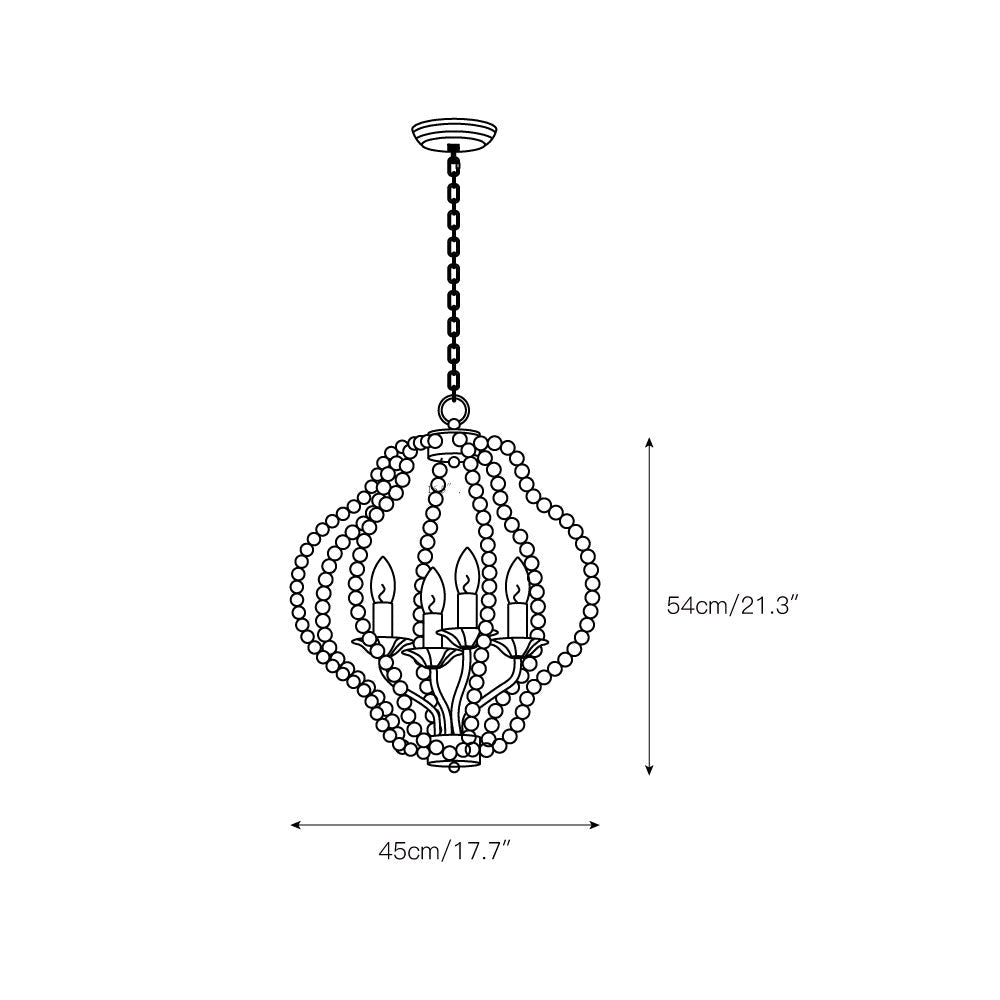 Elvorian Wood Crystal Chandelier