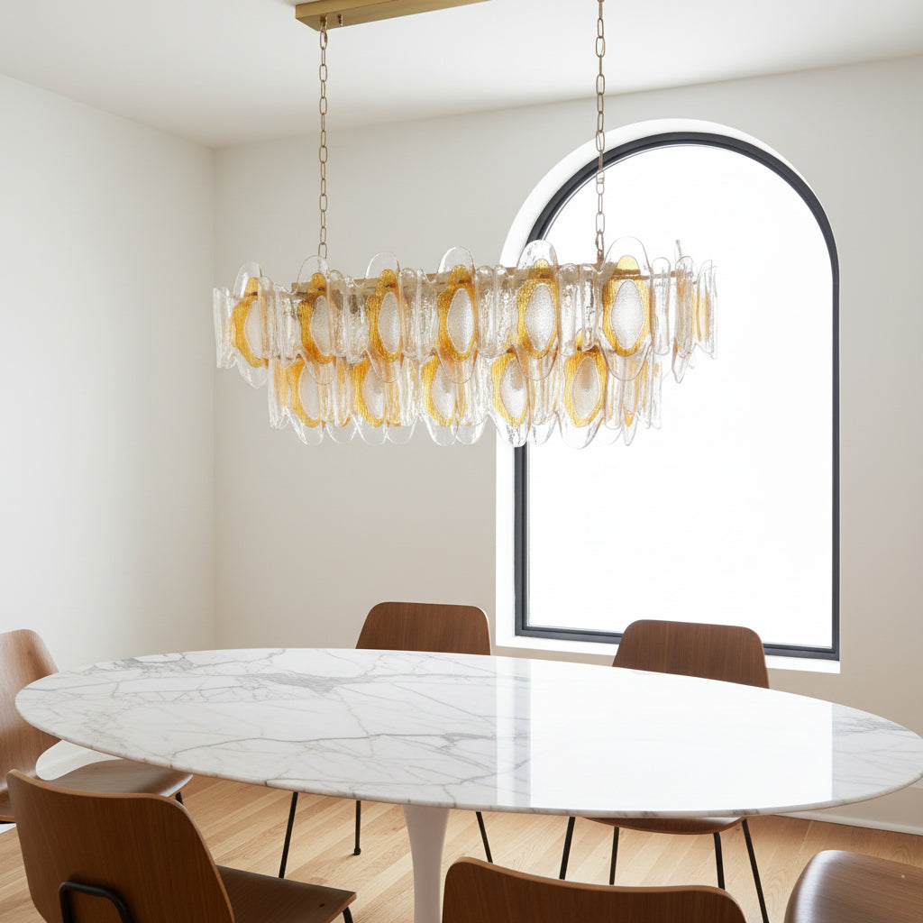 Liorueon Long Glass Chandelier
