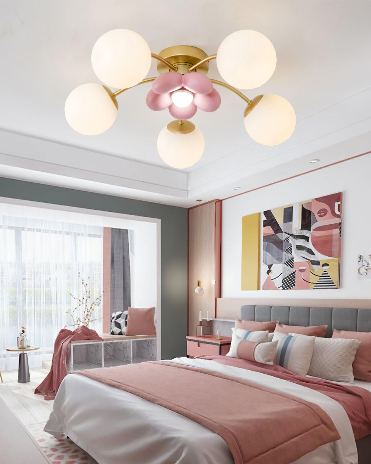 Nirox Pink Petal Ceiling Light