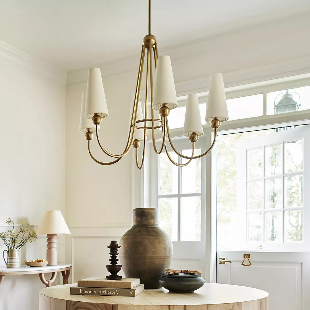 Serinian Vintage Industrial Fabric Chandelier