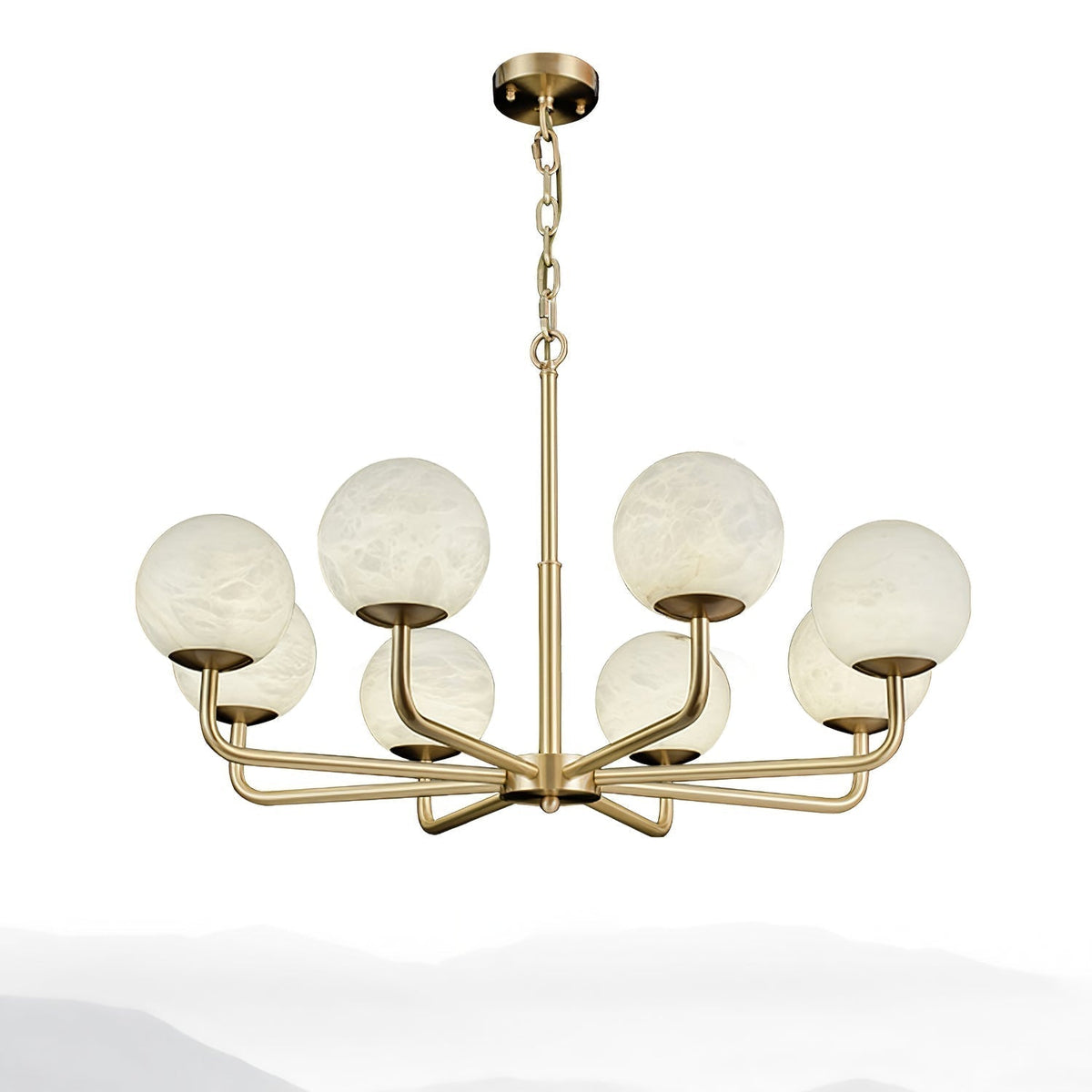 Erich Chandelier Alabaster Globe Elegance