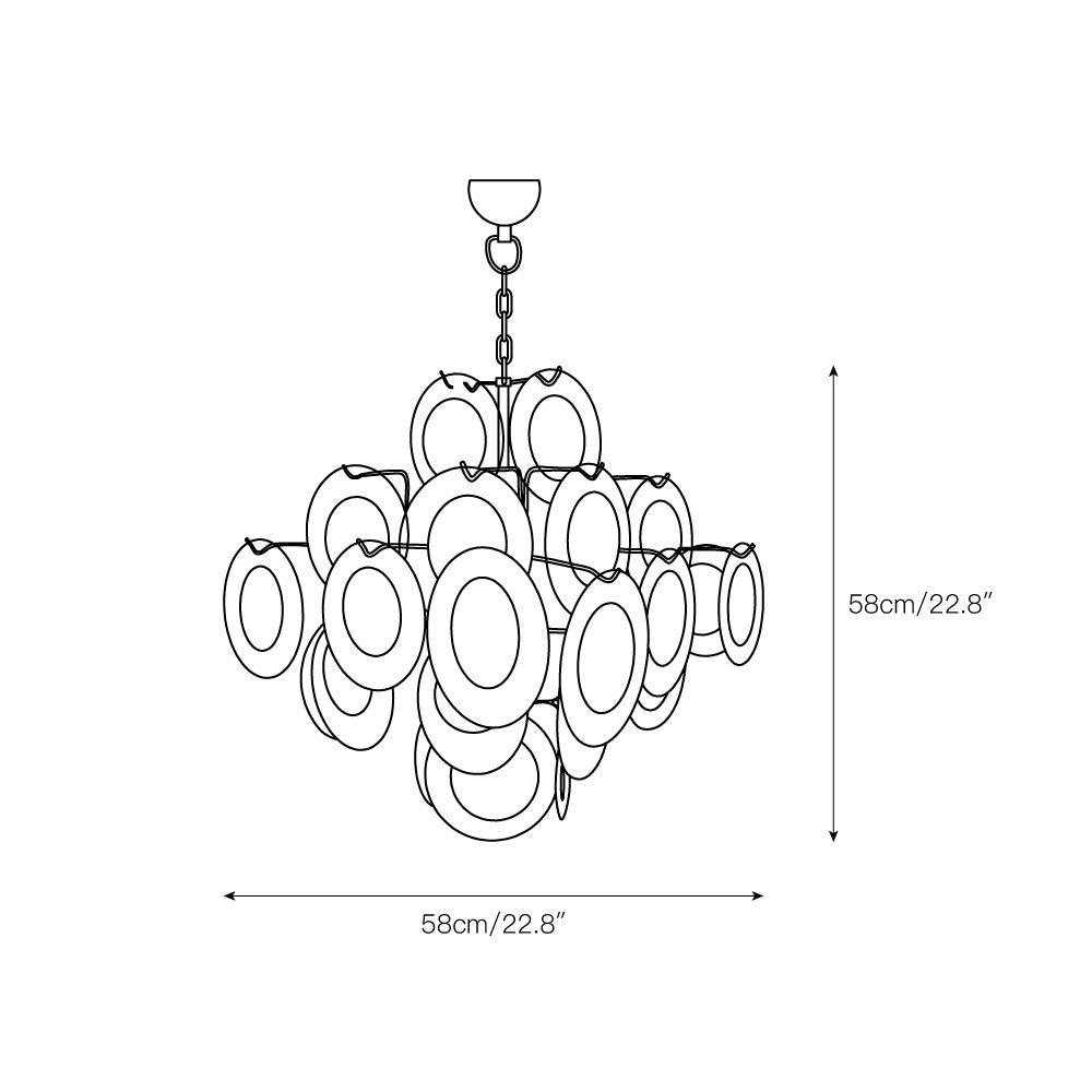 Eirorora Glass Chandelier