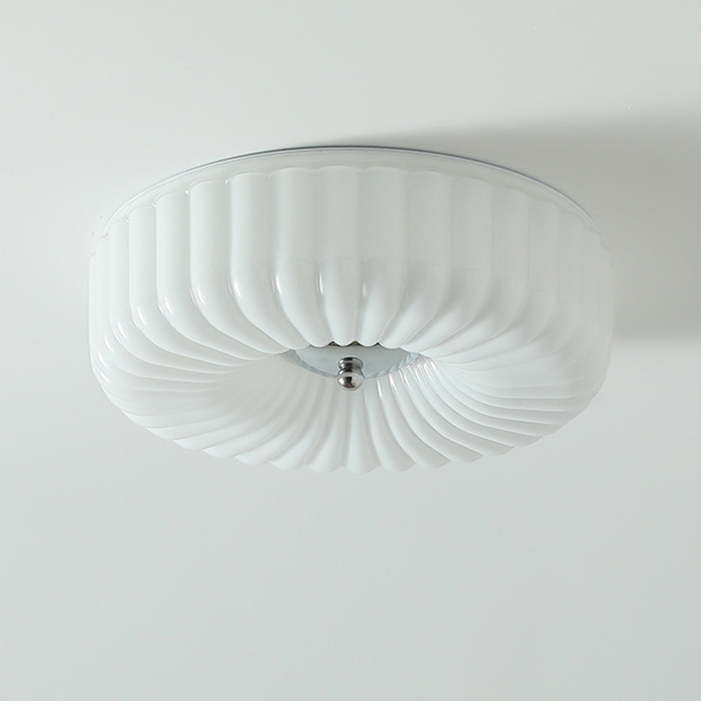 Papogime Modern LED Glass Flush Mount Ceiling Light Bedroom