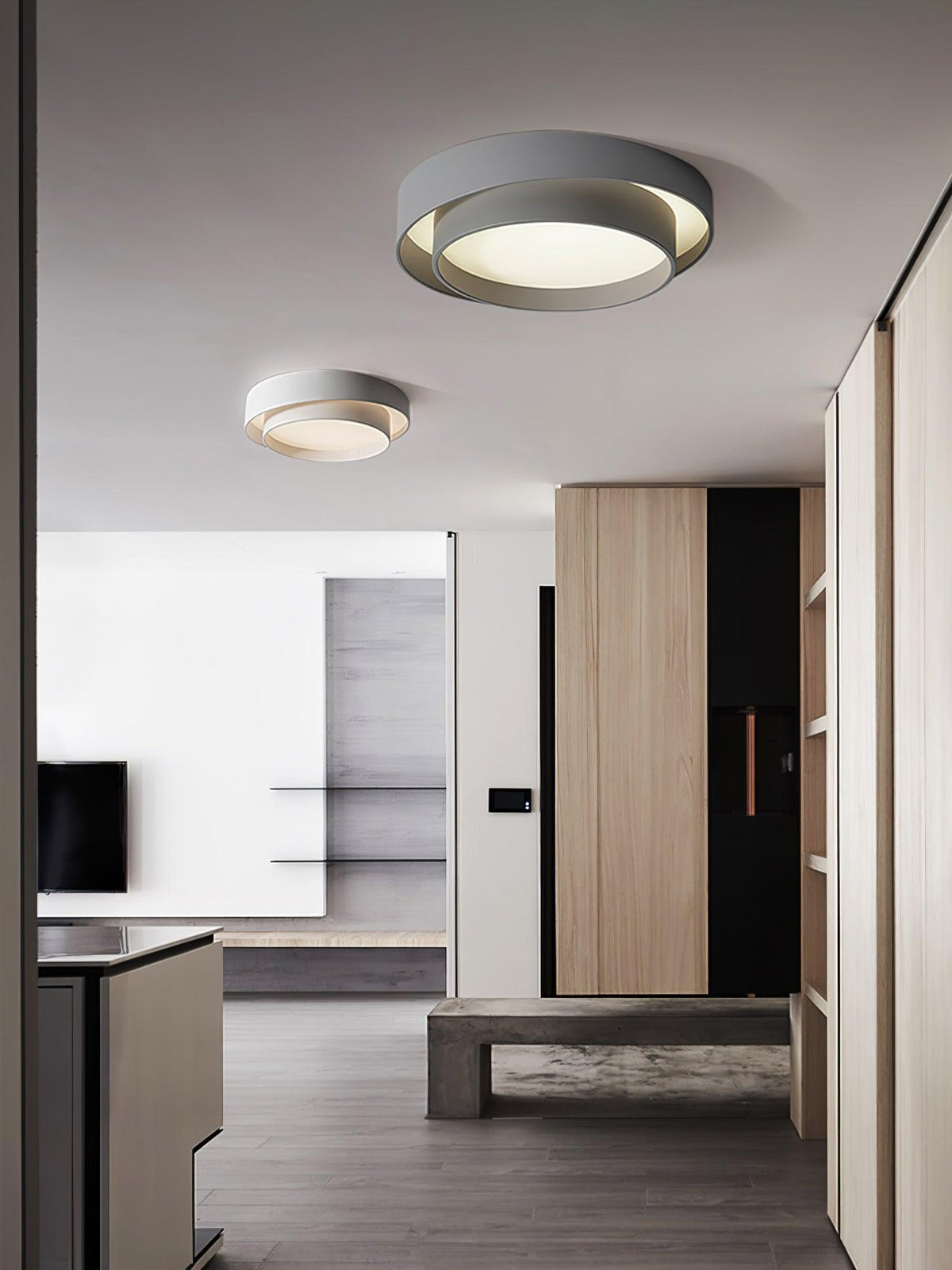 Velaline Ceiling Light Double Layers Modern Cylinder