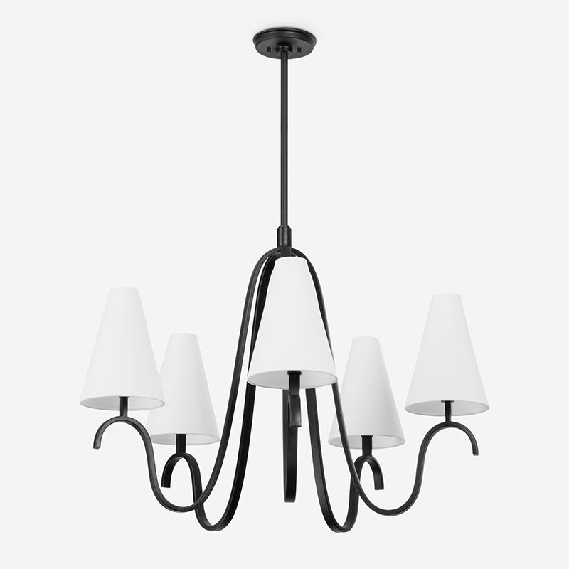 Linisora Vintage Industrial Fabric Chandelier
