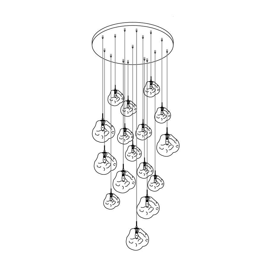 Lumora Pendant Lamp Irregular Cluster Sculptural