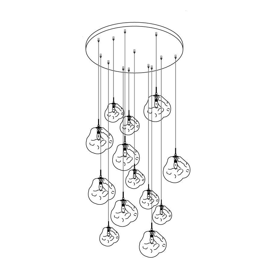Lumora Pendant Lamp Irregular Cluster Sculptural