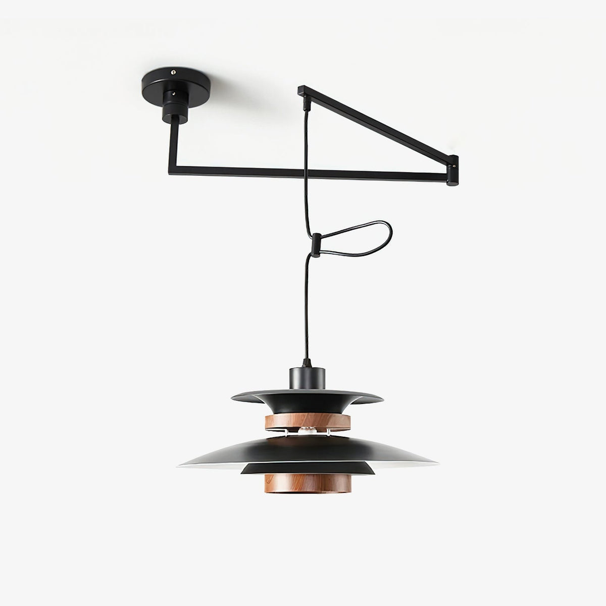 Sylania Steel & Wood Pendant Lamp