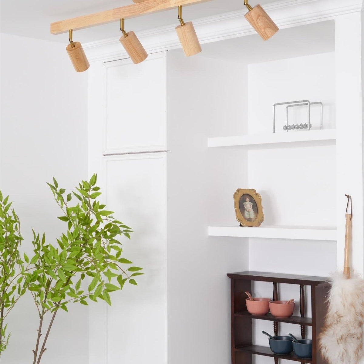 Visusot Track Lighting Spotlight Wood