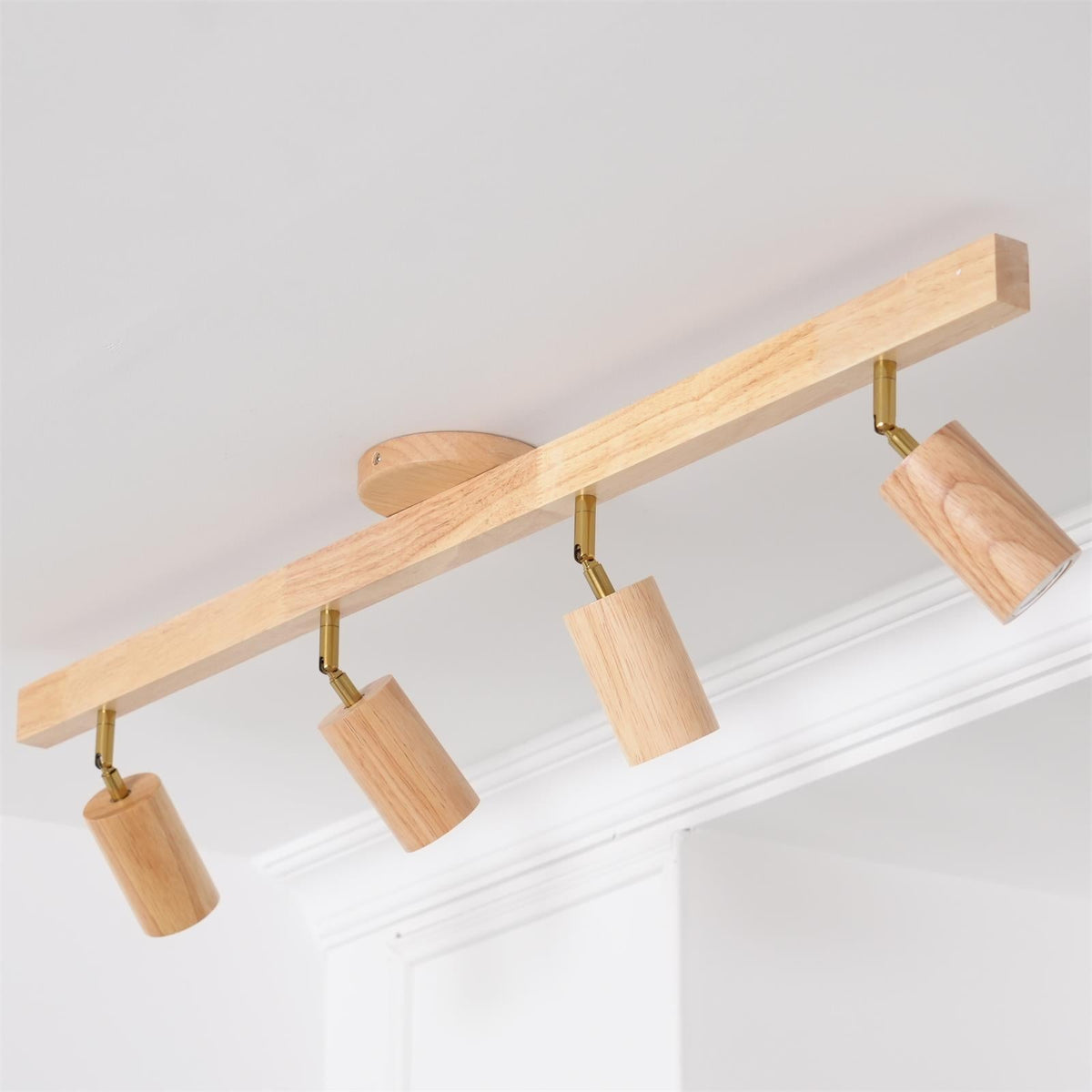 Visusot Track Lighting Spotlight Wood