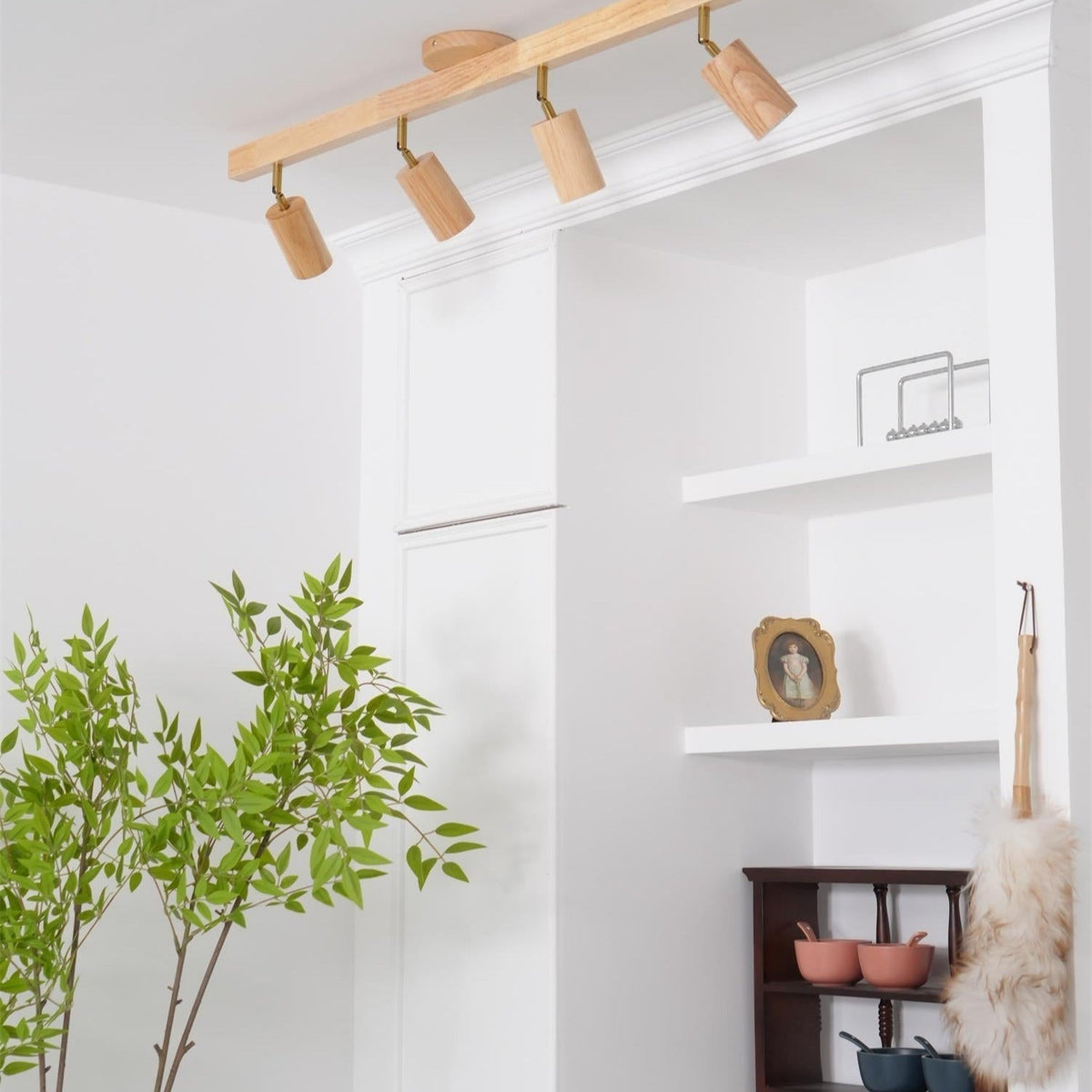 Visusot Track Lighting Spotlight Wood