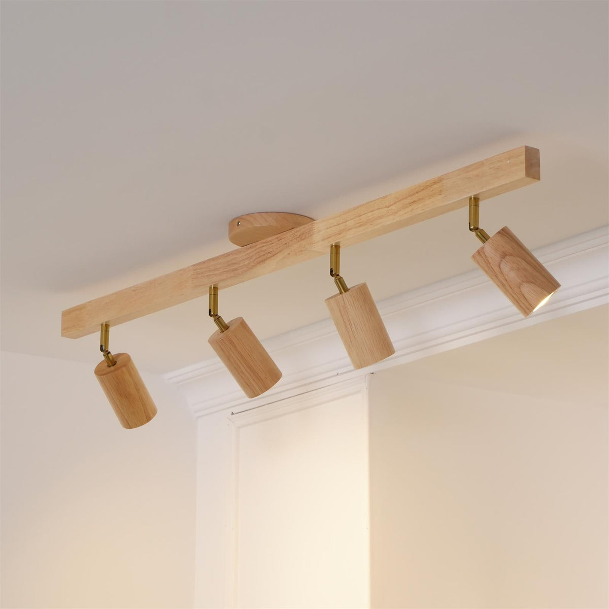 Visusot Track Lighting Spotlight Wood