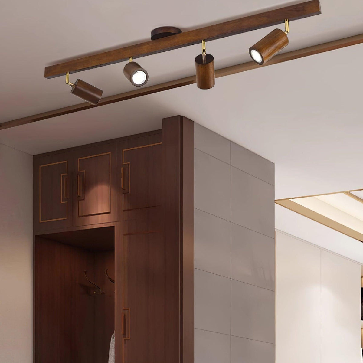 Visusot Track Lighting Spotlight Wood