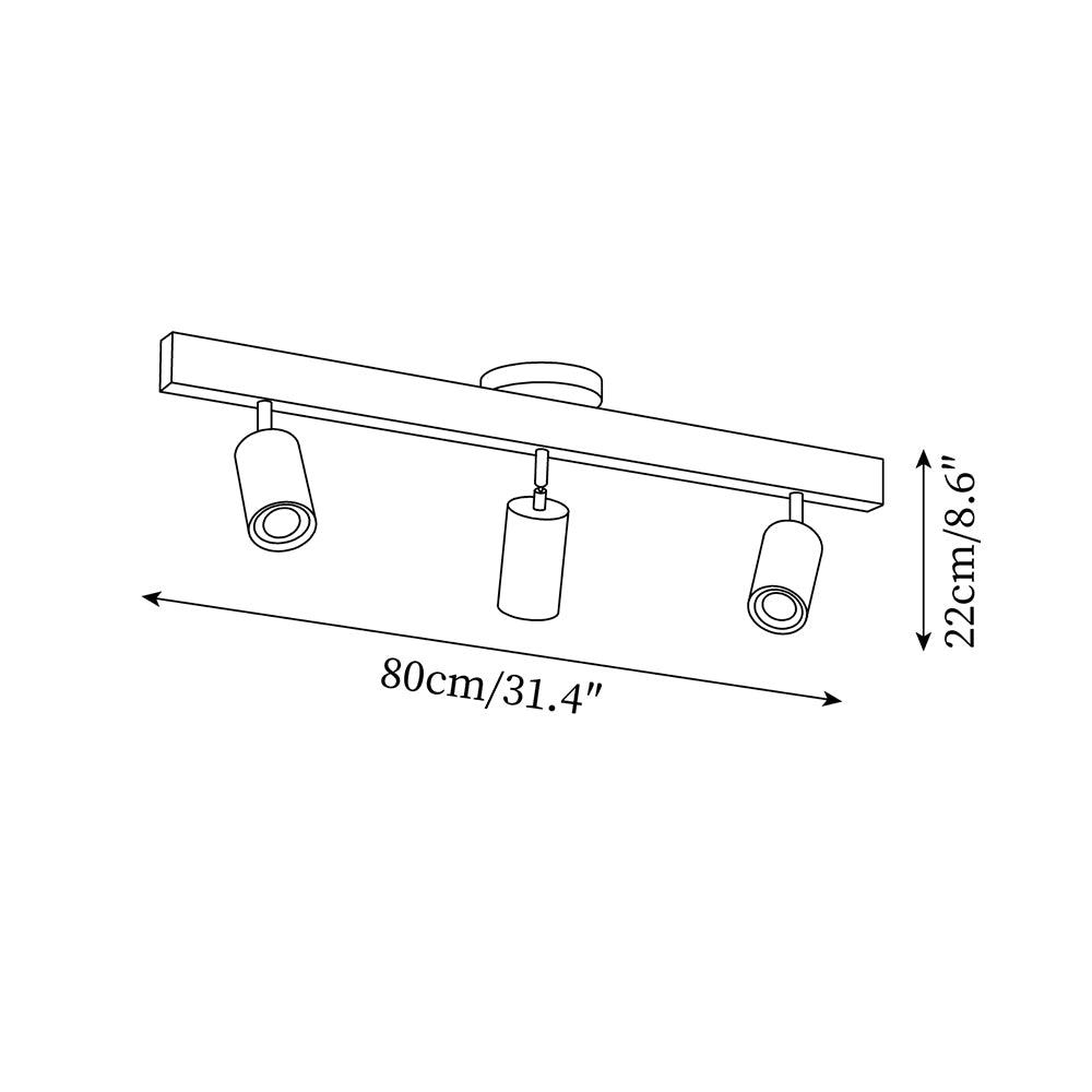Visusot Track Lighting Spotlight Wood