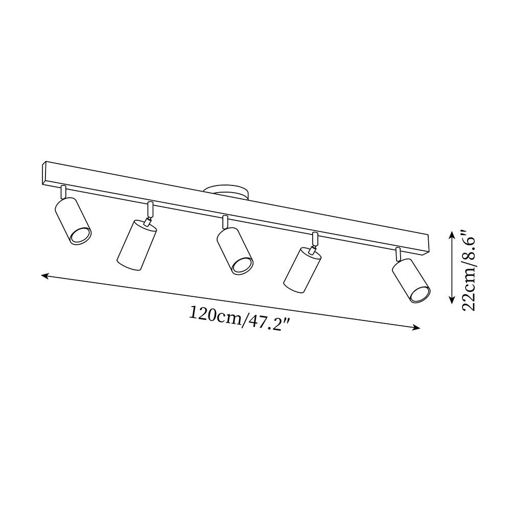 Visusot Track Lighting Spotlight Wood