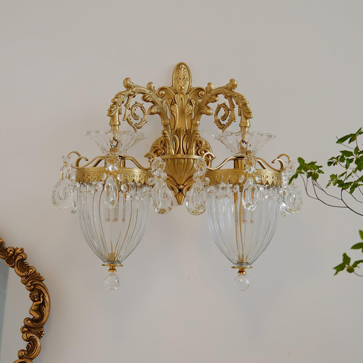 Vireon Wall Lamp Gold Double Sconce Modern