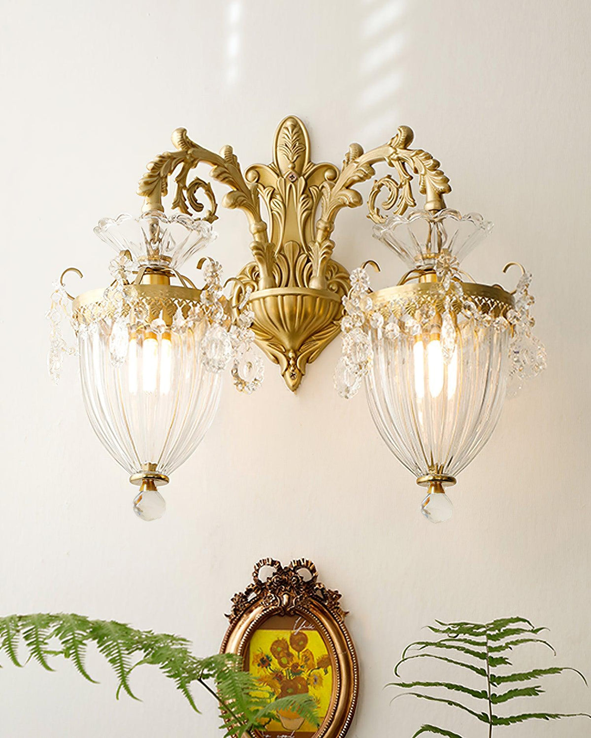 Vireon Wall Lamp Gold Double Sconce Modern