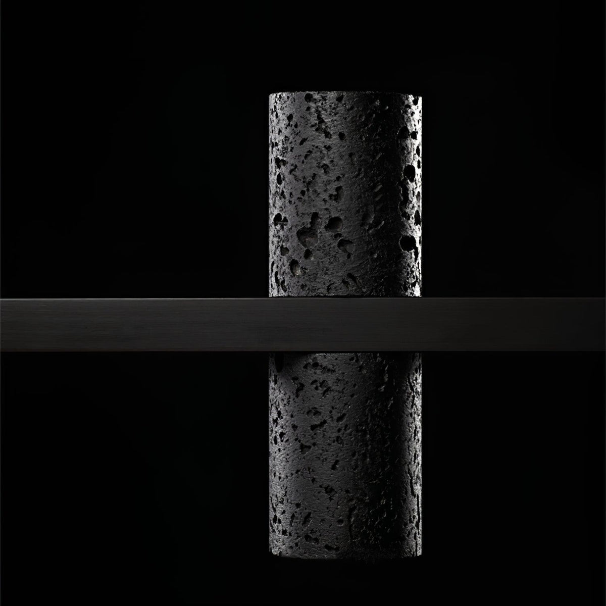 Nernis Pendant Lamp Parallel Black Travertine Minimalist Linear