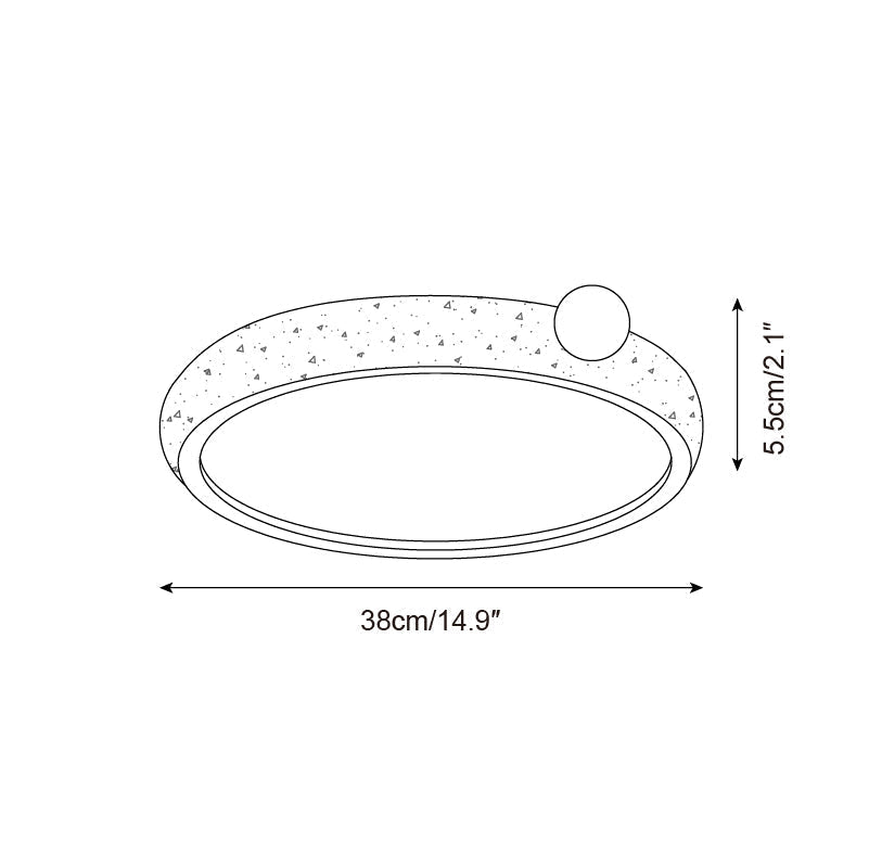 Serelise Cute Travertine Round Ceiling Light
