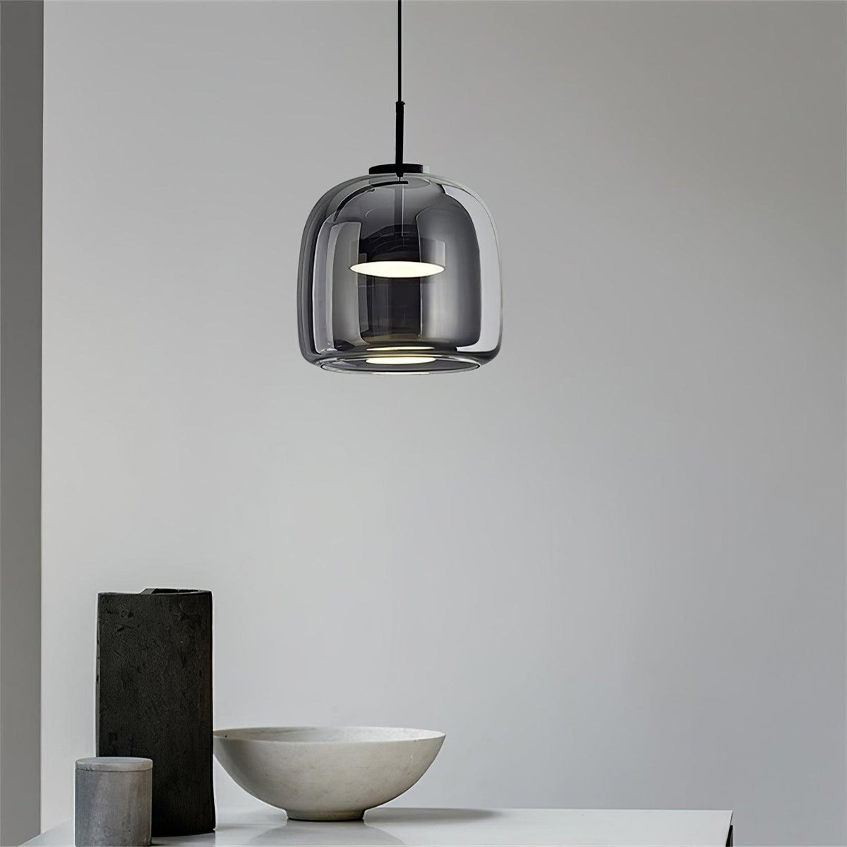 Obsidian Modern Glass Pendant Lamp