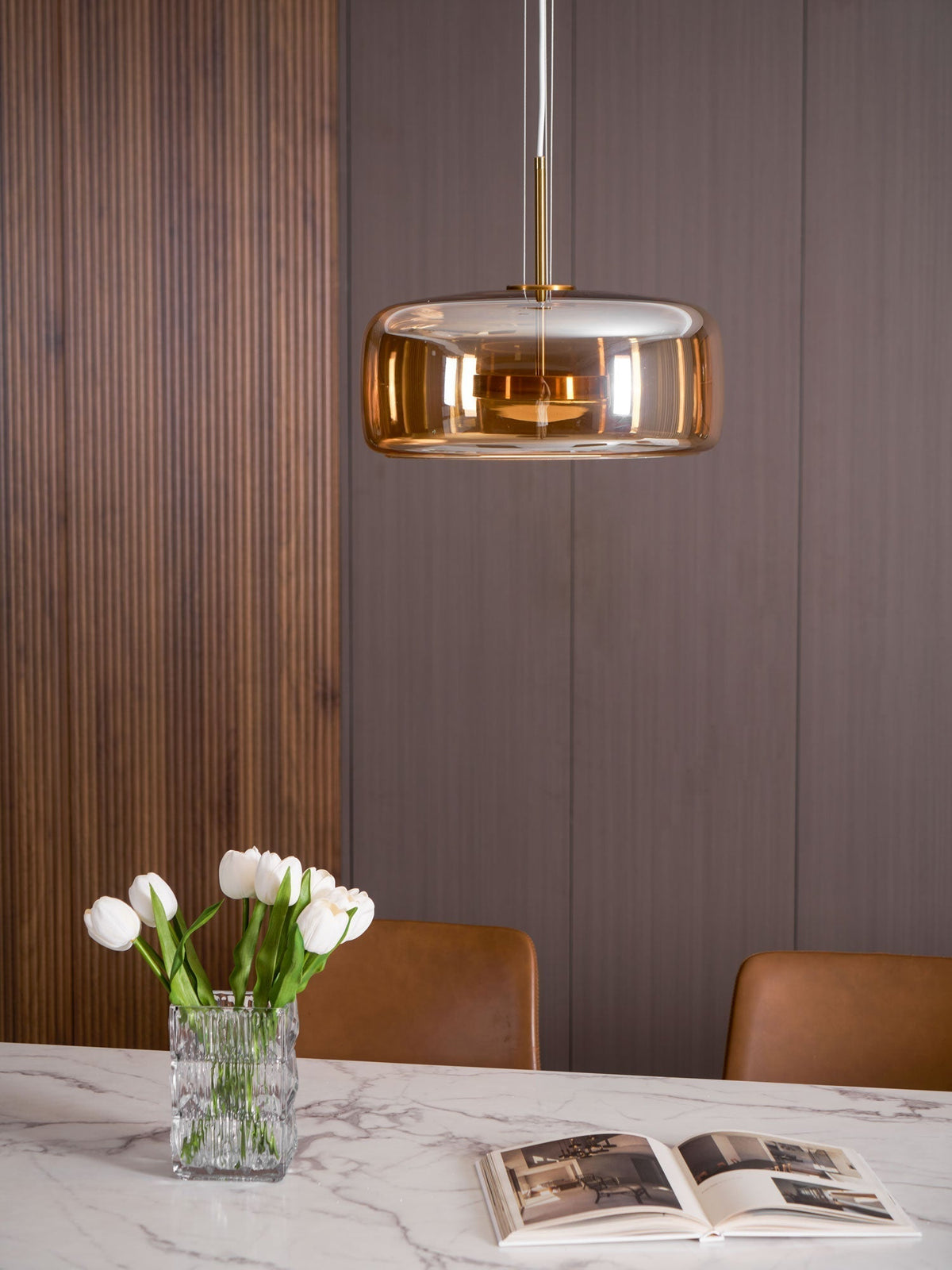 Obsidian Modern Glass Pendant Lamp