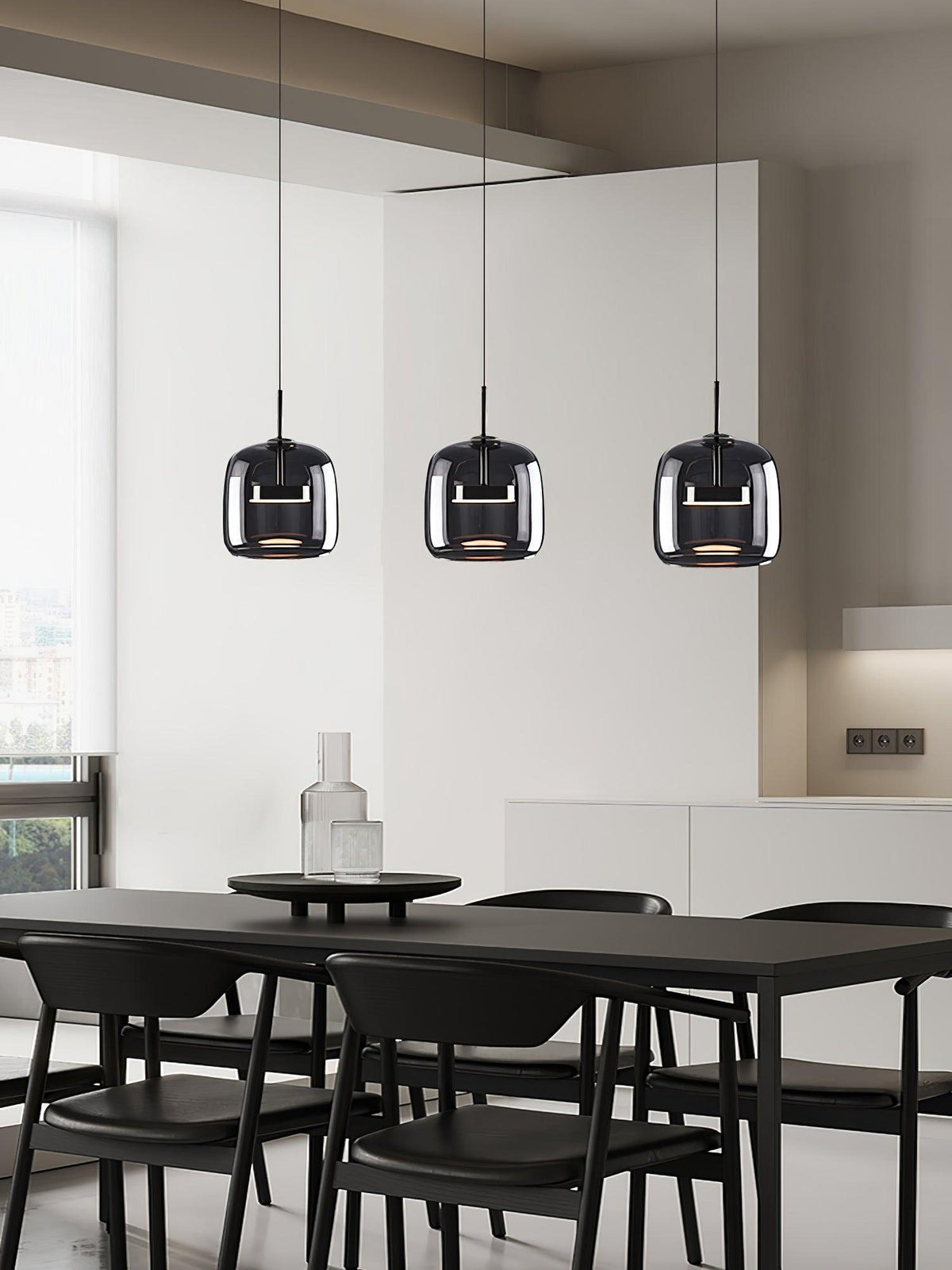 Obsidian Modern Glass Pendant Lamp