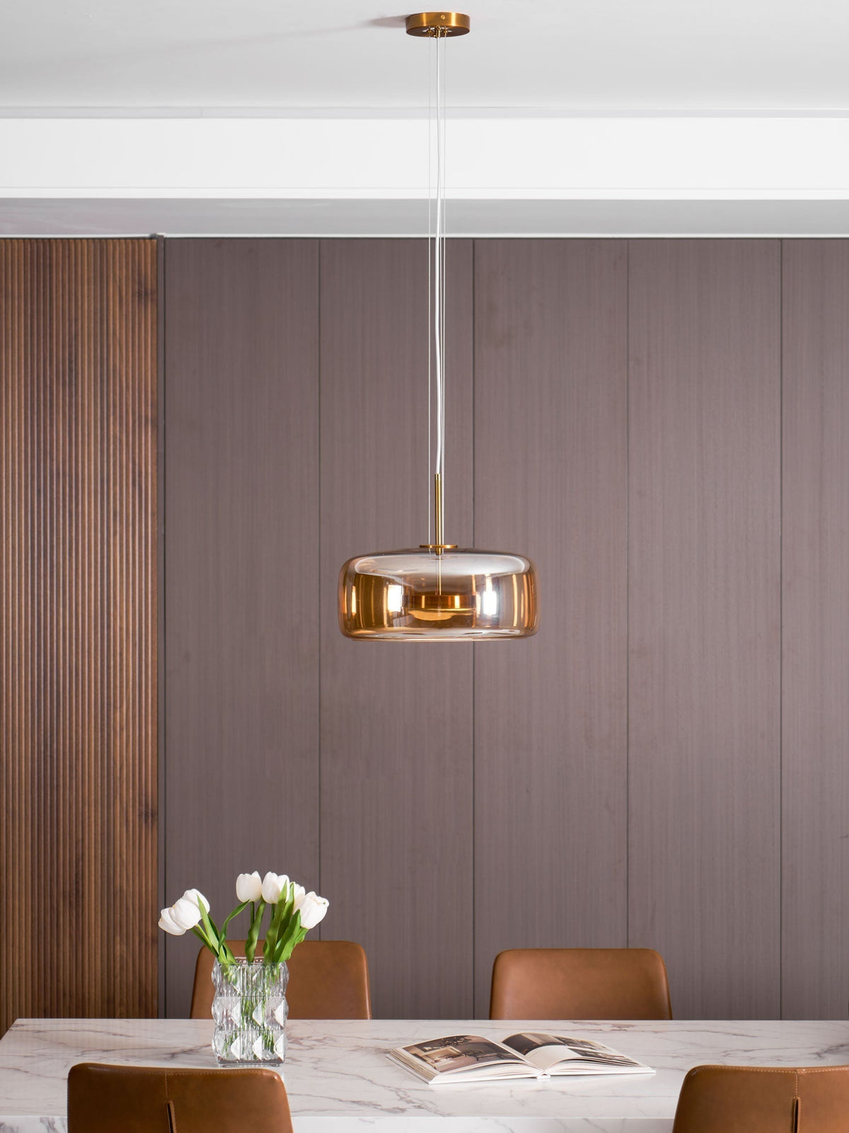 Obsidian Modern Glass Pendant Lamp