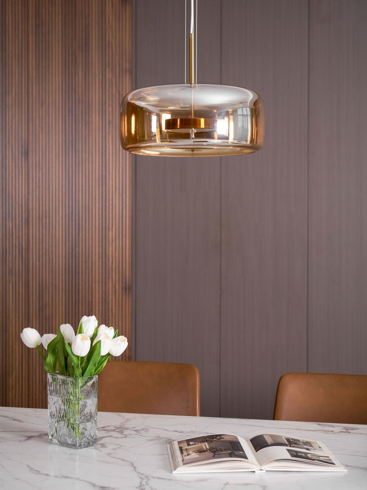 Obsidian Modern Glass Pendant Lamp
