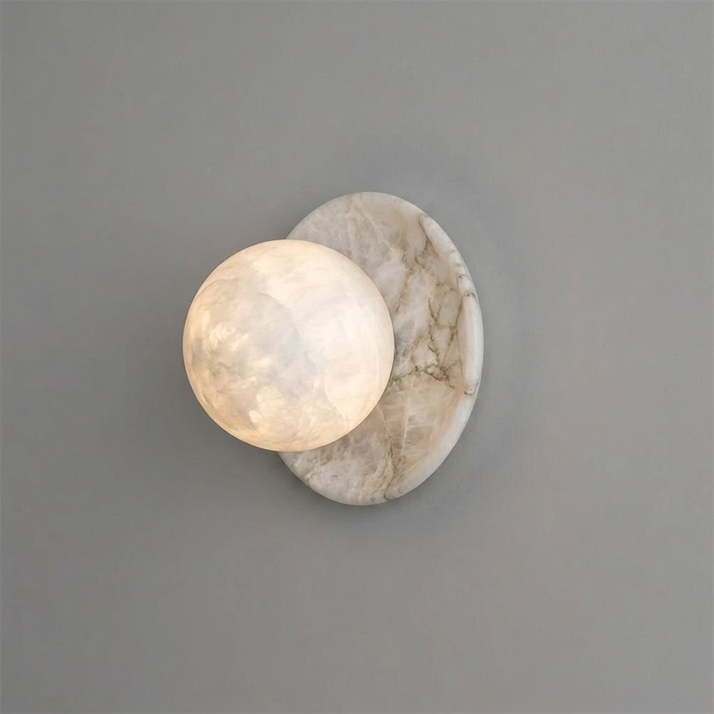 Niveeria Ball Alabaster Wall Sconce
