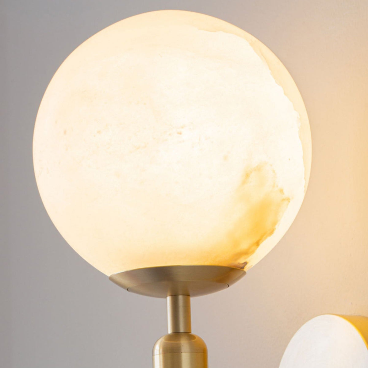 Albanette Brass Alabaster Wall Lamp