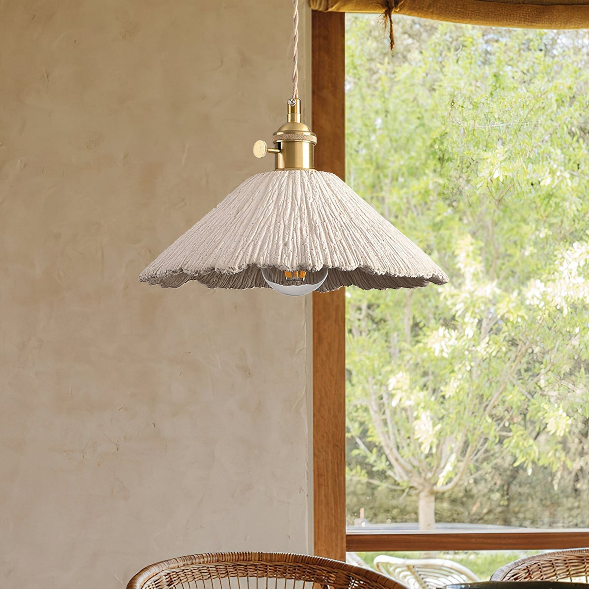 Nirove Pendant Lamp Adjustable Fabric Shade
