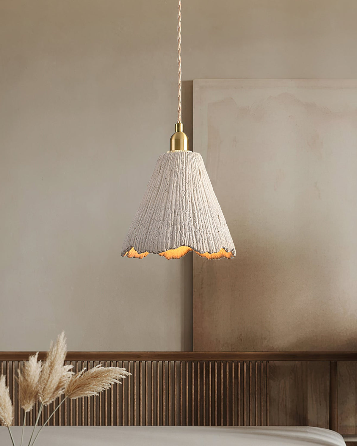 Nirove Pendant Lamp Adjustable Fabric Shade