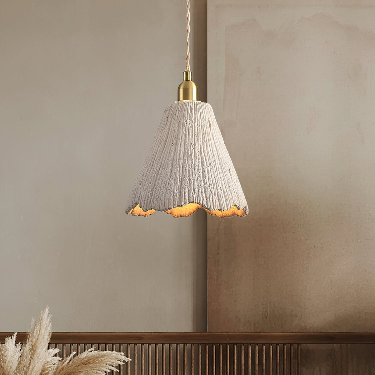 Nirove Pendant Lamp Adjustable Fabric Shade