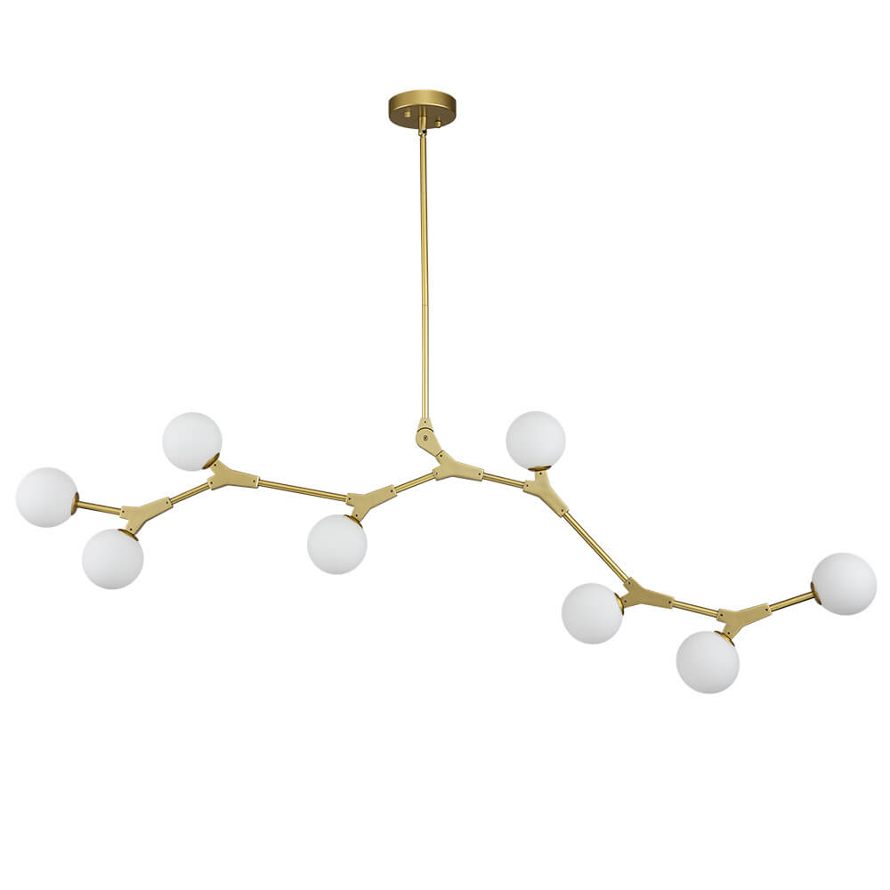 Nivero Linear Bubble Glass Chandelier