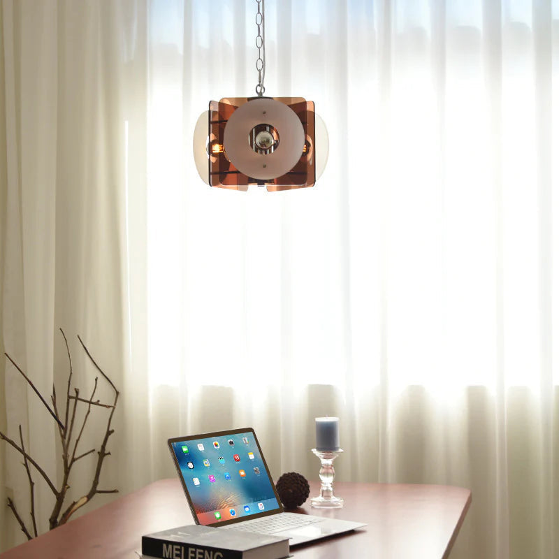 Gibemola Design Pendant Light Brown Glass Dining Room/Living Room